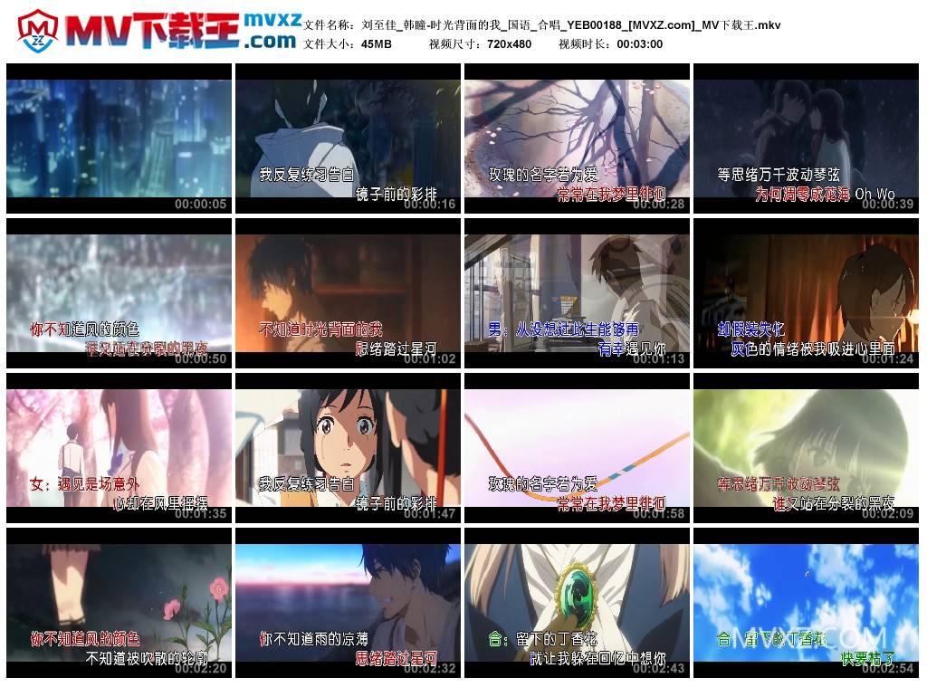 刘至佳_韩瞳-时光背面的我_国语_合唱_YEB00188